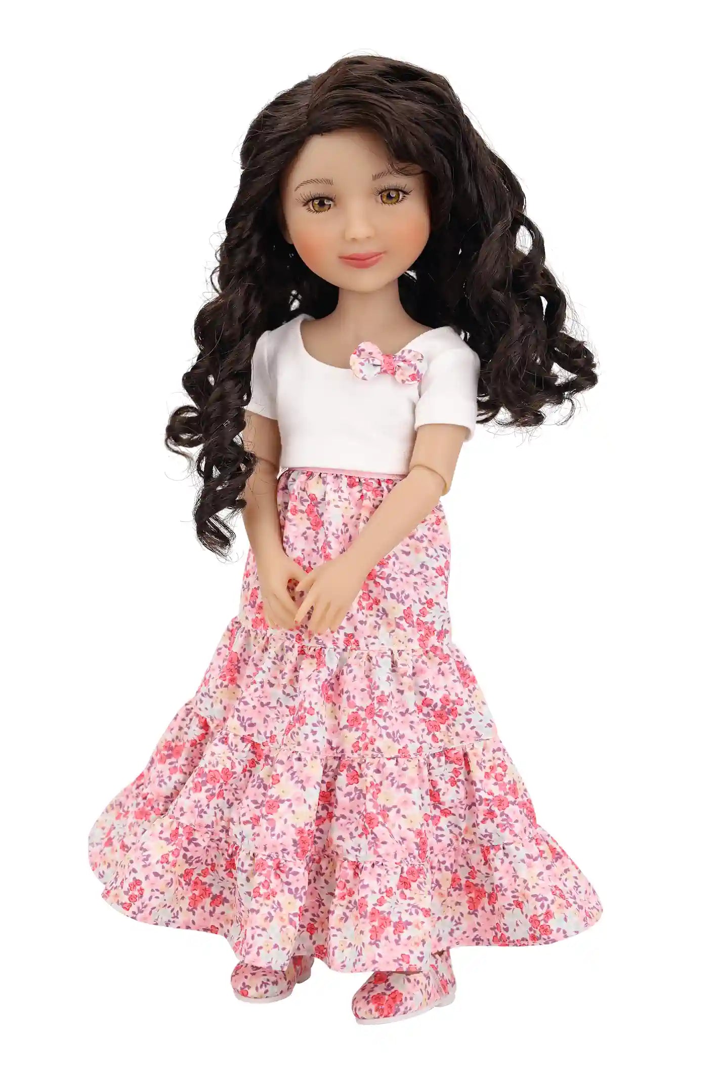 barbie fashionista white dress red flowers Full on Floral barbie fashionista white dress red flowers Full on Floral
