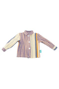 Colorful striped doll shirt on a white background