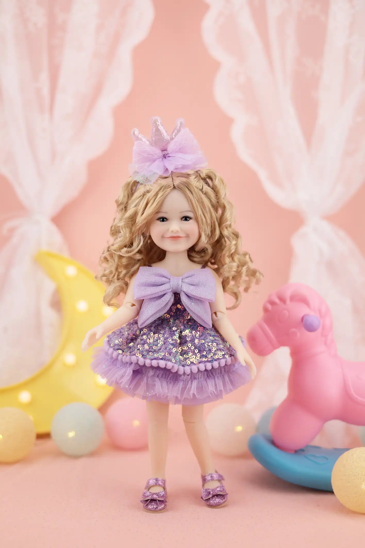 Birthday Siblies (V2- Fair Skin, Purple Dress)
