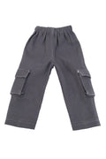 Gray doll cargo pants on a white background