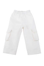White doll pants on a white background