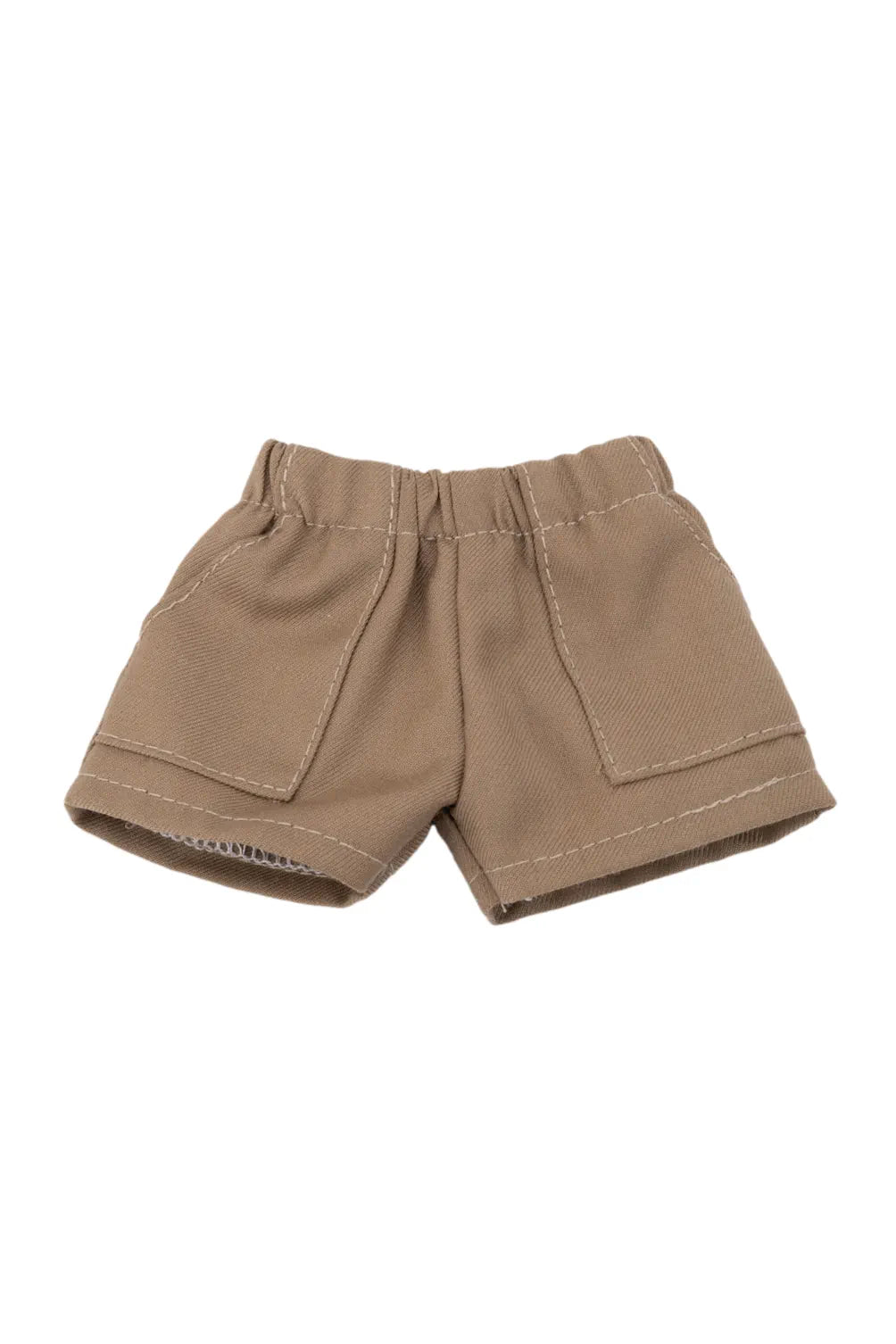 Beige doll shorts on a white background