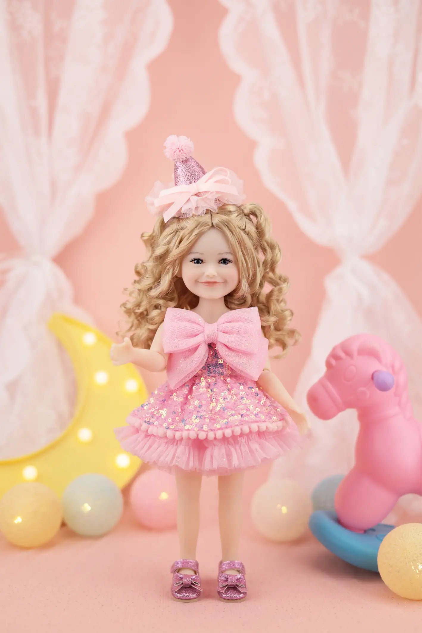 Birthday Siblies (V4- Fair Skin, Pink Dress)