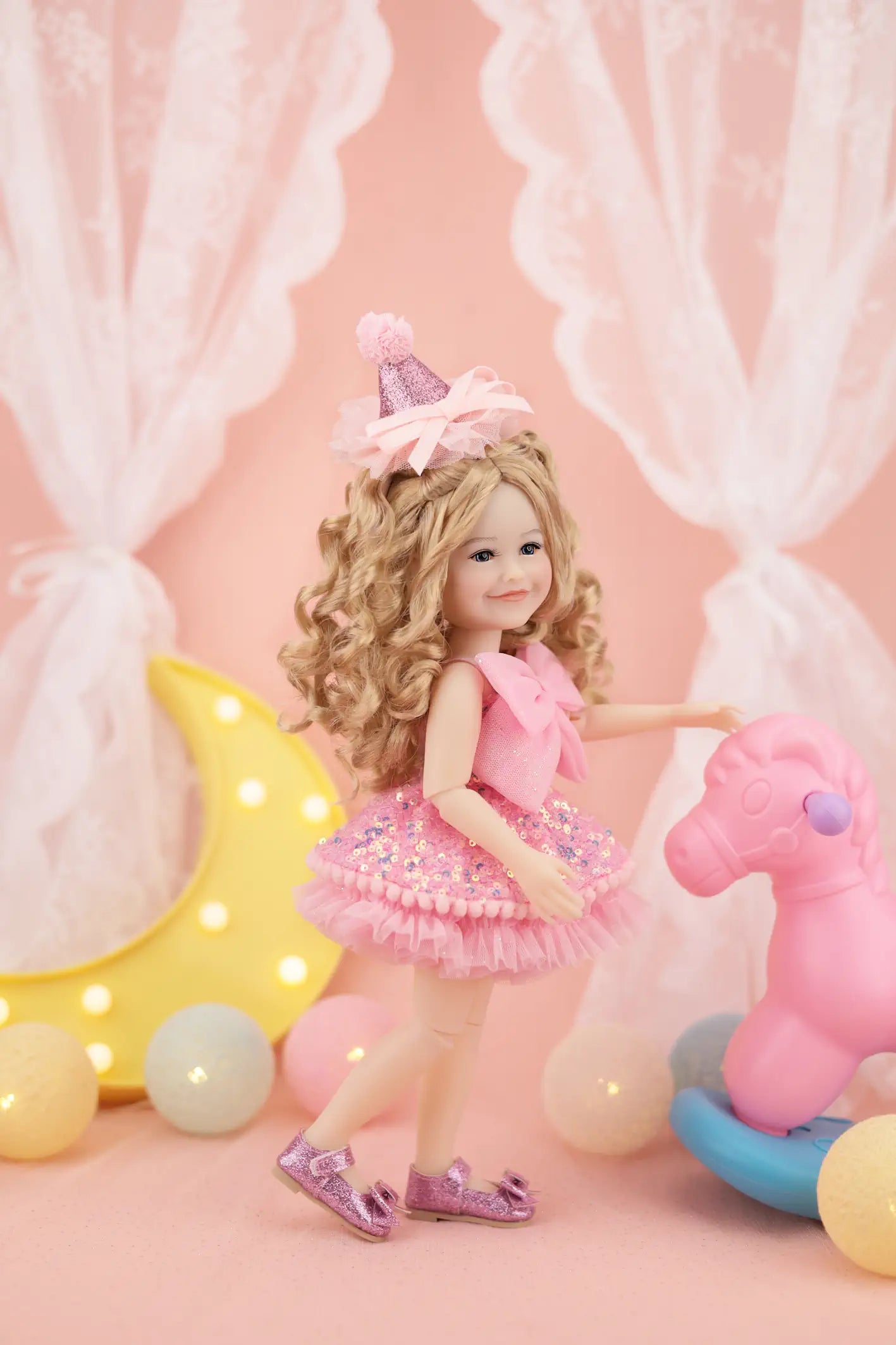 Birthday Siblies (V4- Fair Skin, Pink Dress)