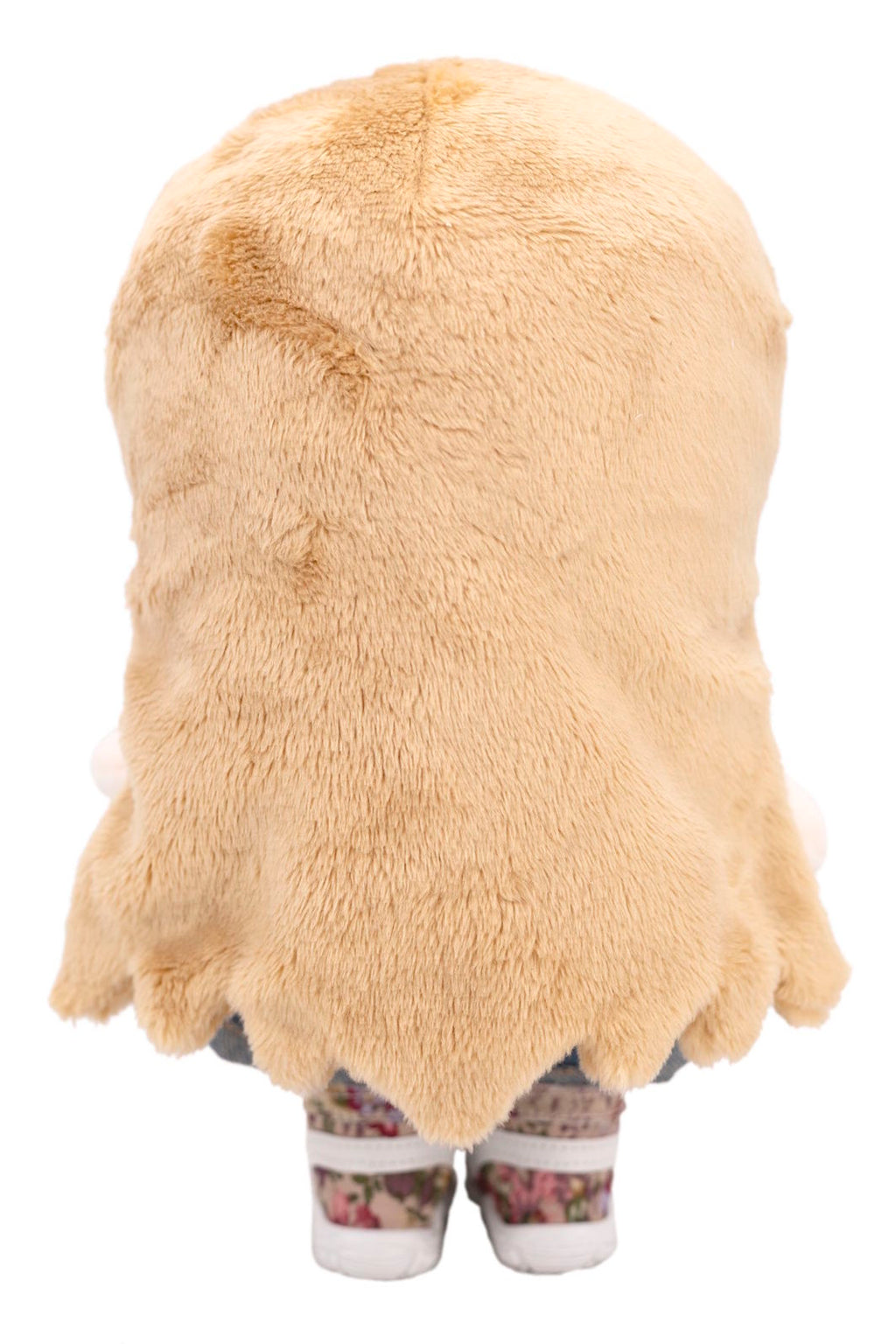 Fluffy Sara back view on a white background