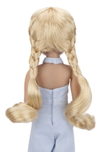 Peluca con flequillo y trenzas dobles para muñecas Ruby Red Fashion Friends de 14,5 pulgadas.