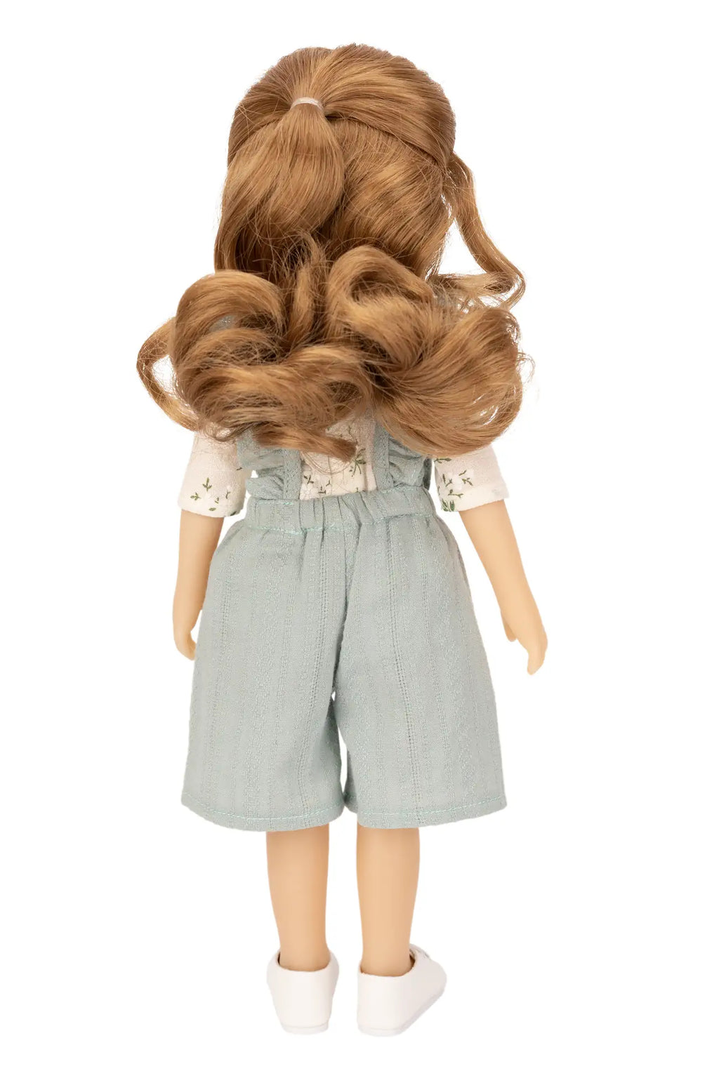 Jolli Buddies Uma Doll with long brown hair styled in pigtails, wearing a light blue outfit on a white background
