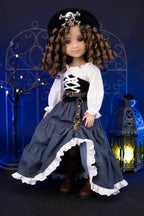 Clark in pirate costume with dark background